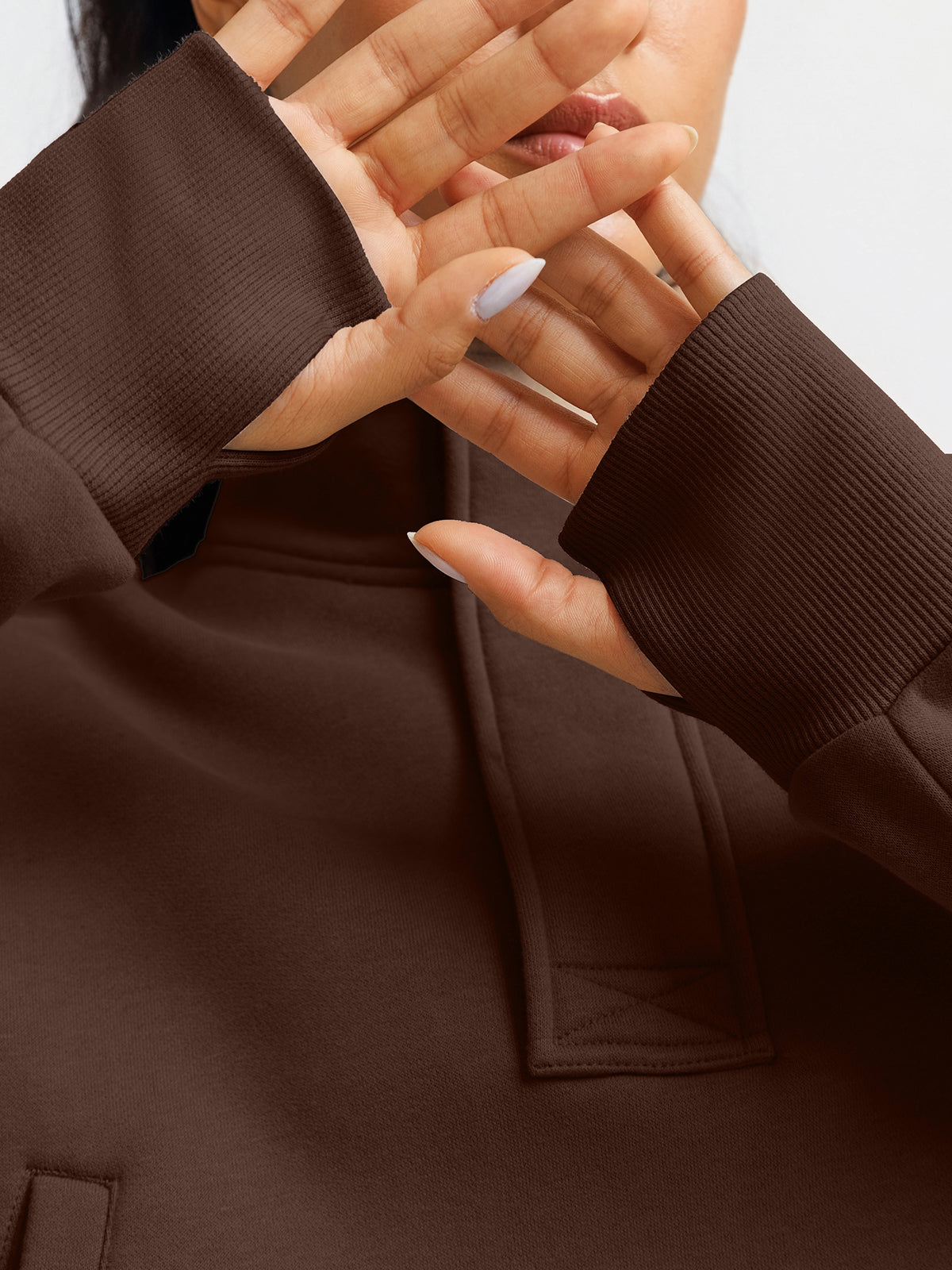 Wholesale Cropped Half-Zip Sweatshirt and Double-Waist Sweatpants Set