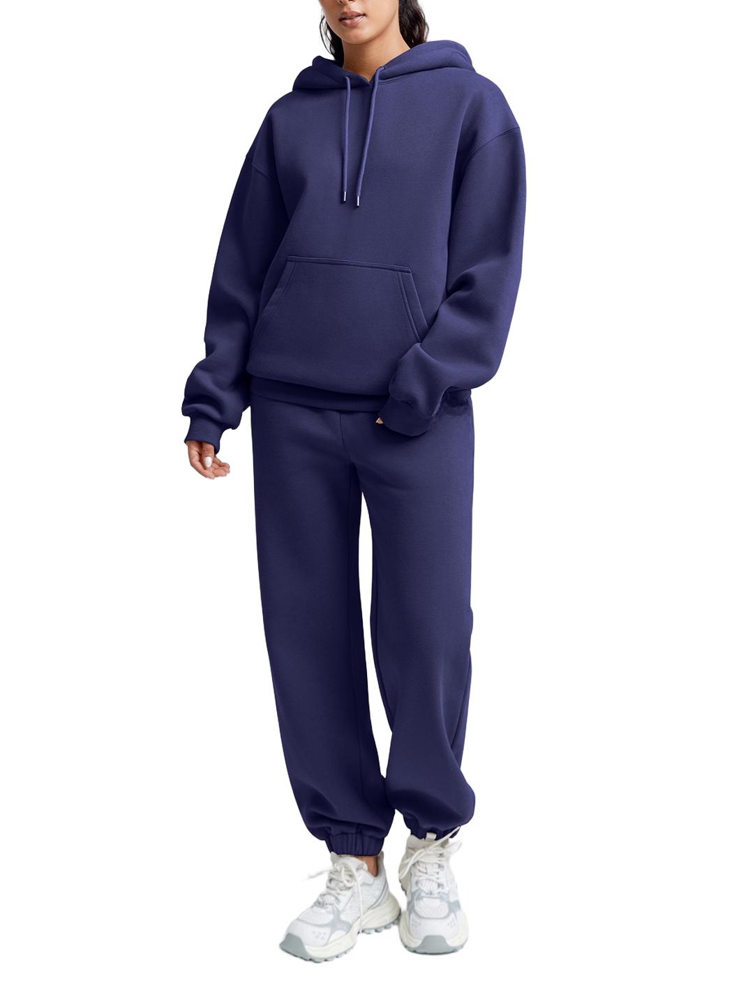 Wholesale Unisex Hoodie and Jogger Sweatpants Set with Hidden Pockets