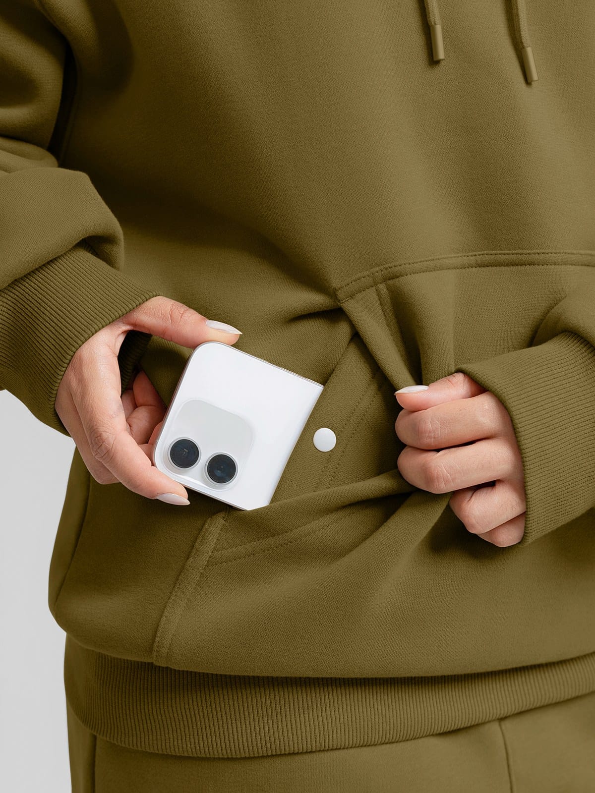 Vractive Wholesale Oversized Hooded Sweatshirt with Hidden Phone Pocket & Headphone Holder