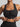 Vractive Black front zipper molded sports bra vest top front view