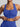 Mist Blue front zip molded activewear vest by Vractive Wholesale front perspective