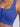 blue zip sports vest side view women workout tank top