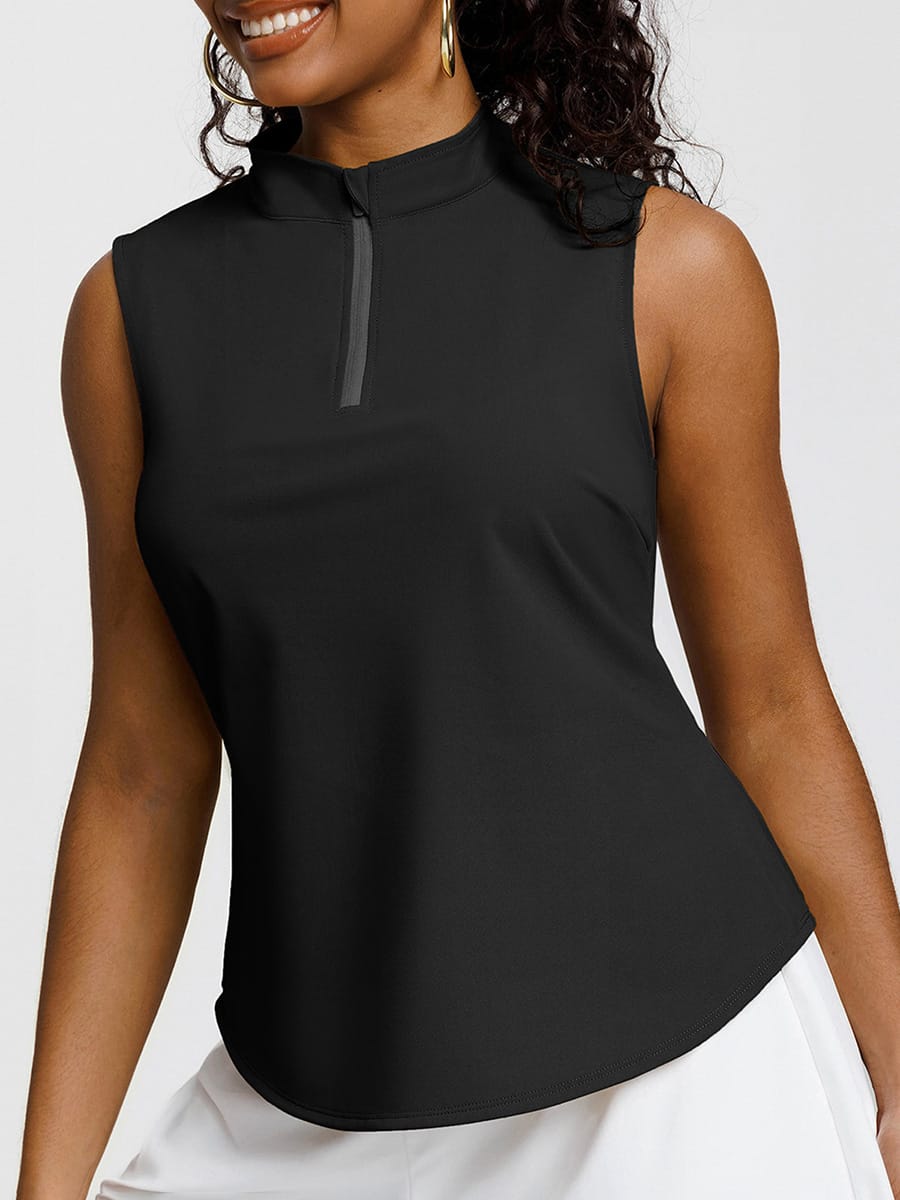vractive wholesale womens sleeveless golf polo shirt breathable athletic golf top
