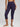 blue womens high waist yoga leggings front view breathable athletic pants