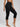 black womens athletic leggings side view quick dry fitness yoga pants