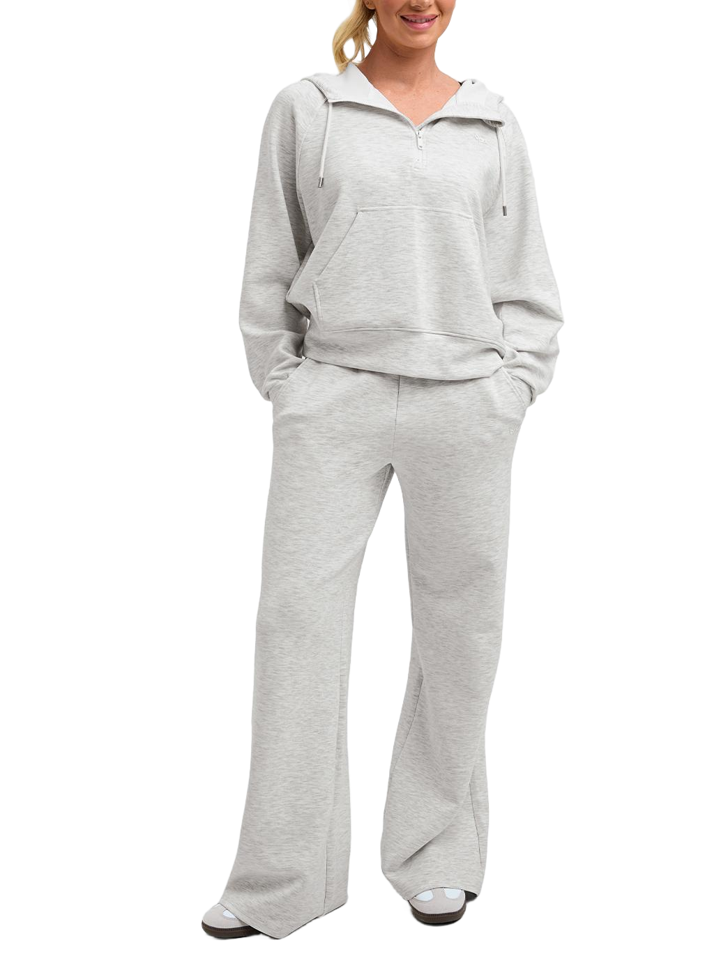 Vractive Wholesale Modal Half-Zip Hoodie and Wide-Leg Sweatpants Set
