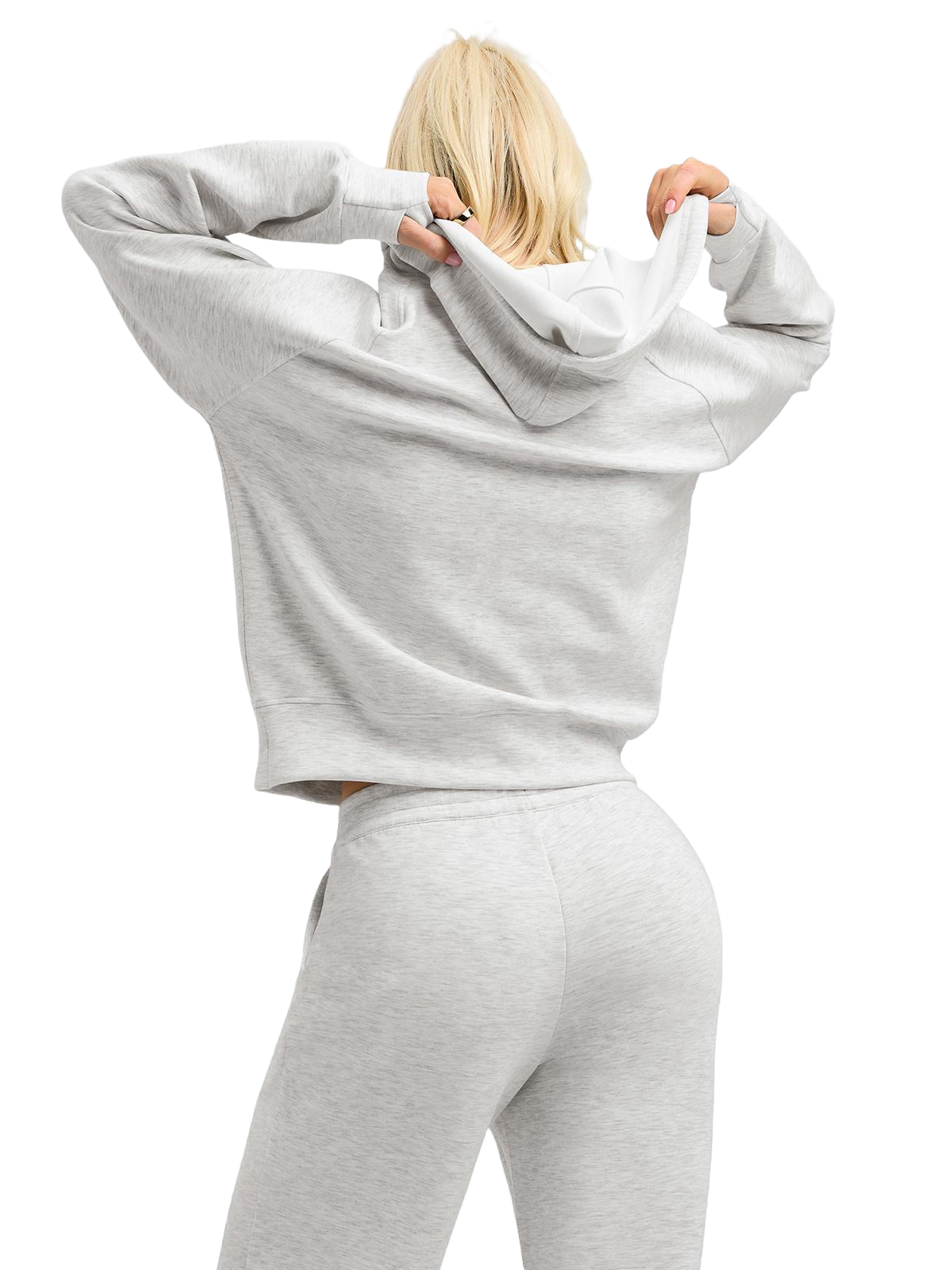 Wholesale Cropped Half-Zip Hoodie with Thumb Holes | Modal Blend