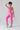 Vractive Blush Pink seamless sports jumpsuit front view highlighting tummy control waist