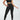 Side view of black Vractive adjustable straps high waist athletic suit, quick drying workout set
