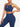Blue Vractive wholesale adjustable straps high waist athletic suit quick drying sets, blue crisscross strap seamless workout set
