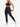 Side view of black Vractive racerback high waist pockets sports suit, breathable workout set
