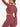 Back view of burgundy Vractive round collar long sleeve crop top, running workout activewear (only tops)
