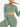 Side view of sage green Vractive round collar long sleeve crop top, running workout activewear (only tops)
