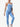 Side view of light blue Vractive wholesale yoga suit, nylon seamless bodysuit super comfy

