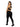 Side back view of black Vractive front and back hollow sports bra, wholesale activewear
