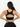 Back view of black Vractive front and back hollow sports bra, wholesale activewear
