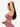 Side view of pink Vractive front and back hollow sports bra, wholesale activewear
