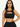 Black Vractive wholesale sports bra with front and back hollow cutting design, black seamless activewear bra
