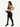 Leopard-print and black splice Vractive wholesale sports bra with leggings set, activewear set
