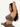 Side view of brown Vractive front cross hollow sports bra, wholesale activewear bra
