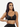 Side front view of brown Vractive front cross hollow sports bra, wholesale activewear
