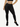 Front view of black Vractive yoga pants, wholesale high-waisted yoga leggings
