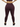 Back view of wine red and black splice Vractive yoga pants, wholesale activewear leggings
