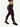 Side view of wine red and black splice Vractive yoga pants, high-waisted yoga leggings
