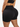 Back view of black Vractive peach buttocks yoga shorts, high-waisted activewear
