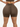 Back view of brown Vractive yoga shorts, peach buttocks shaping design
