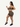 Brown Vractive yoga shorts in active movement, peach buttocks shaping
