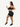 Black Vractive yoga shorts in active pose, peach buttocks shaping
