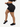 Side view of black Vractive peach buttocks yoga shorts, high-waisted activewear
