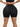Back view of black Vractive yoga shorts, peach buttocks shaping design
