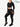 Black Vractive eco-friendly 3D printing thumbhole seamless sportswear, seamless activewear set
