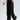 Black modal wide leg sweatpants for women