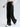 Black modal wide leg sweatpants for women