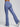 blue womens high waisted yoga flare pants back view slim fit leggings