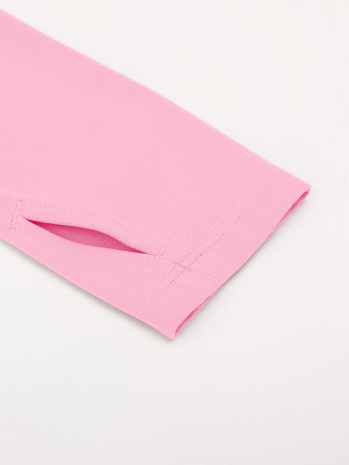 Pink long sleeve yoga top thumbhole detail