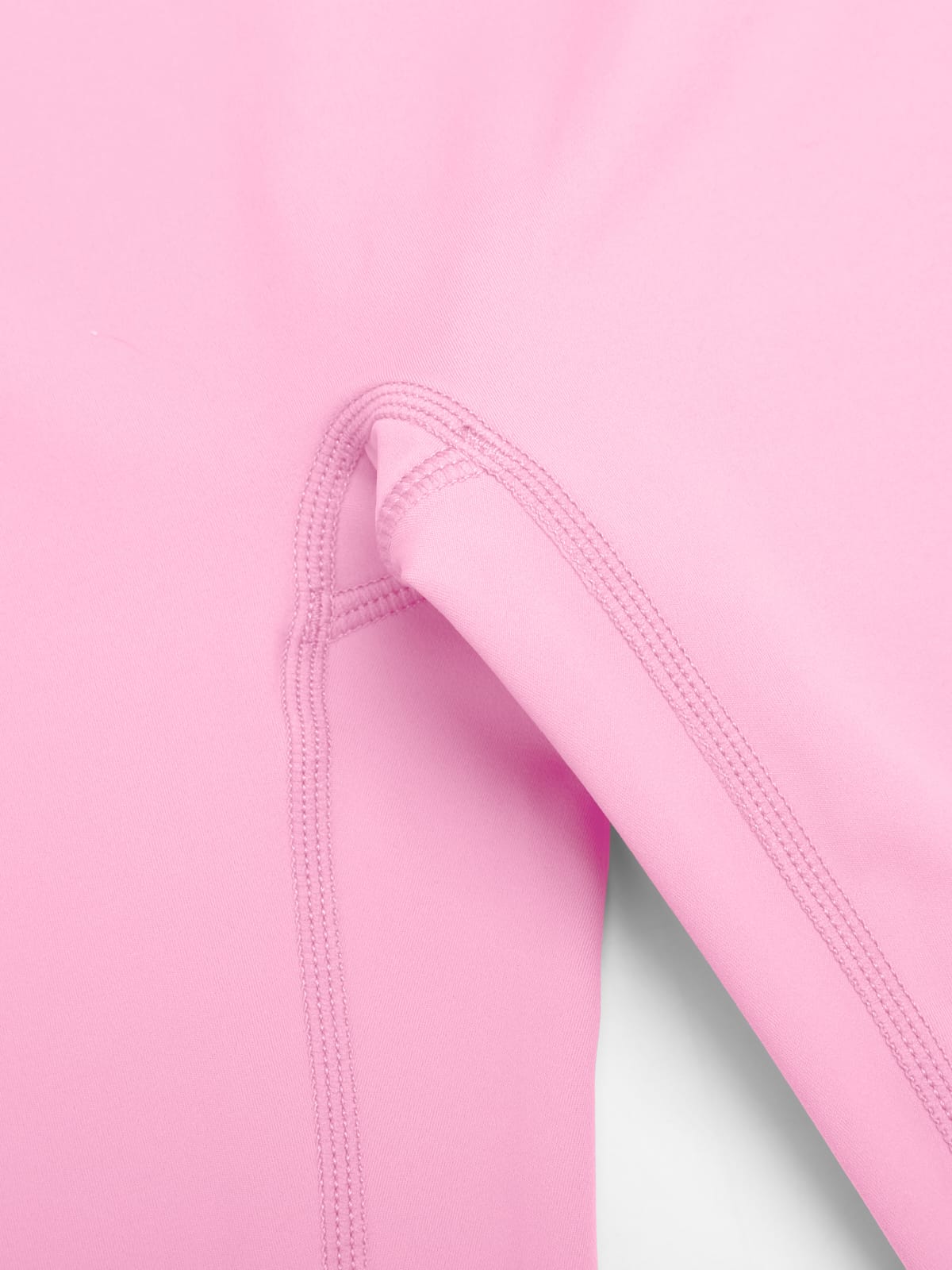 Pink flare leggings with camel toe prevention