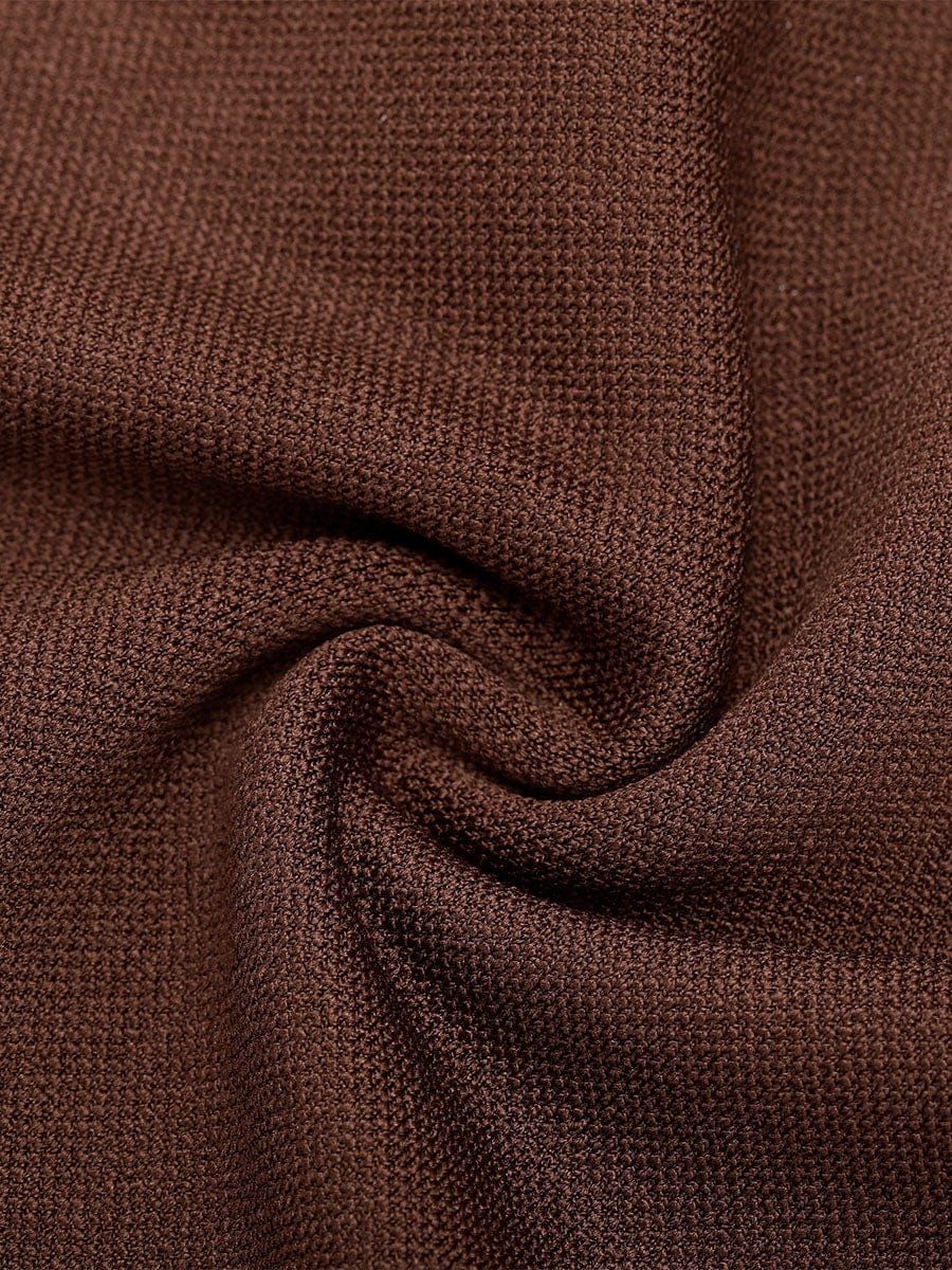 Macro texture of the flexible moisture-wicking Brown seamless material on Vractive workout pants
