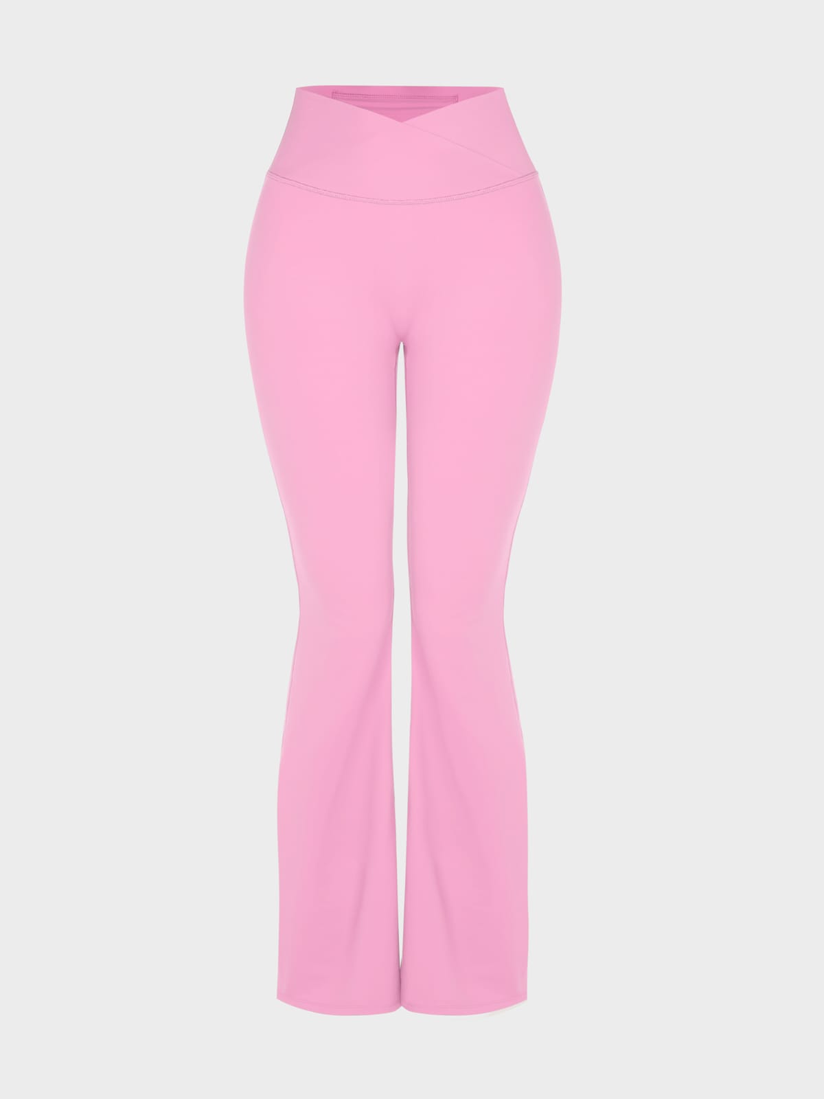 Wholesale Cross Waist Butt Lifting Flare Leggings with Hidden Pocket