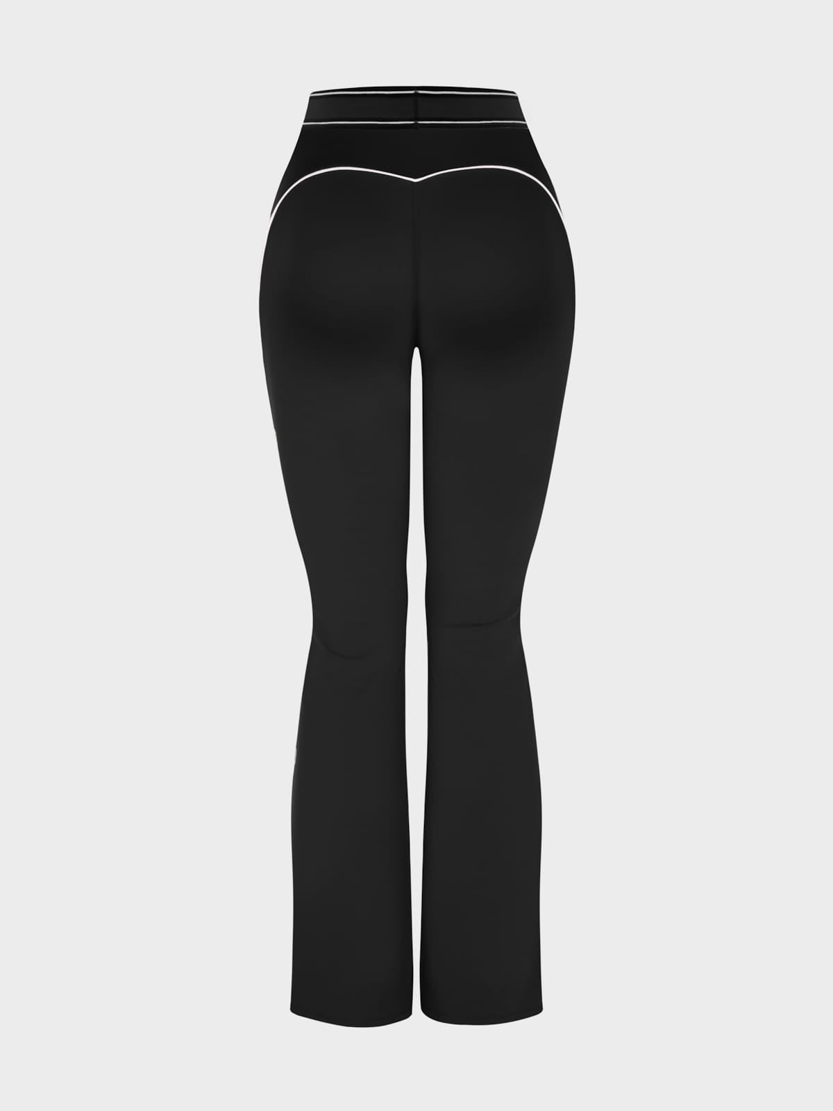 High-Waisted Seamless Flared Leggings – Peach-Lift & No Camel Toe