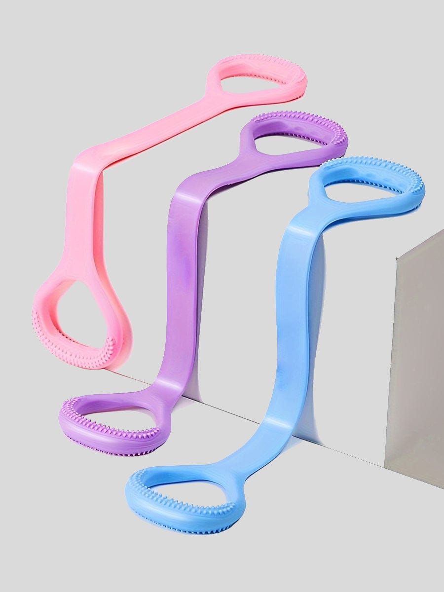 Vractive Wholesale resistance pull rope set in Lilac, Pink, and Azure colors for fitness exercise body toning