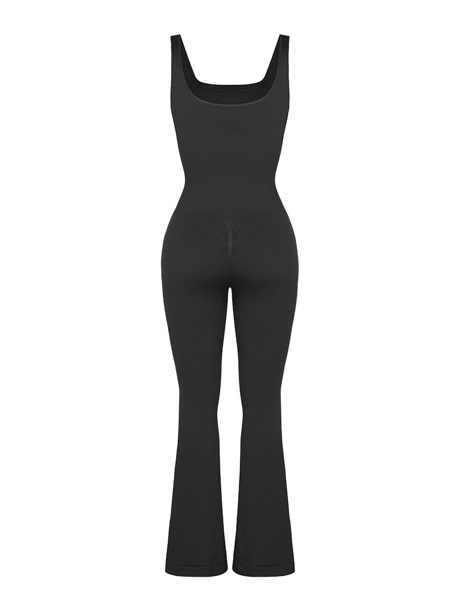 Vractive Women's Seamless Square Neck U-Back Flared Jumpsuit wholesale lifestyle