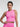 Pink seamless supportive top wholesale, form fitting sports top with removable cups
