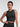 Black seamless supportive top wholesale, form fitting sports top with removable cups
