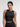 Black wholesale seamless sports top, supportive top with removable cups for activewear
