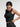 Black seamless supportive top, form fitting sports top with removable cups for wholesale
