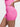 Side view of pink yoga shorts, peach buttocks shaping, wholesale sculpting shorts
